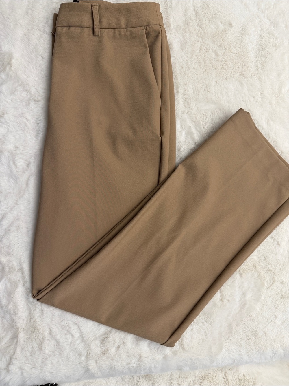 Classic Straight-Leg Dress Pants - Tan